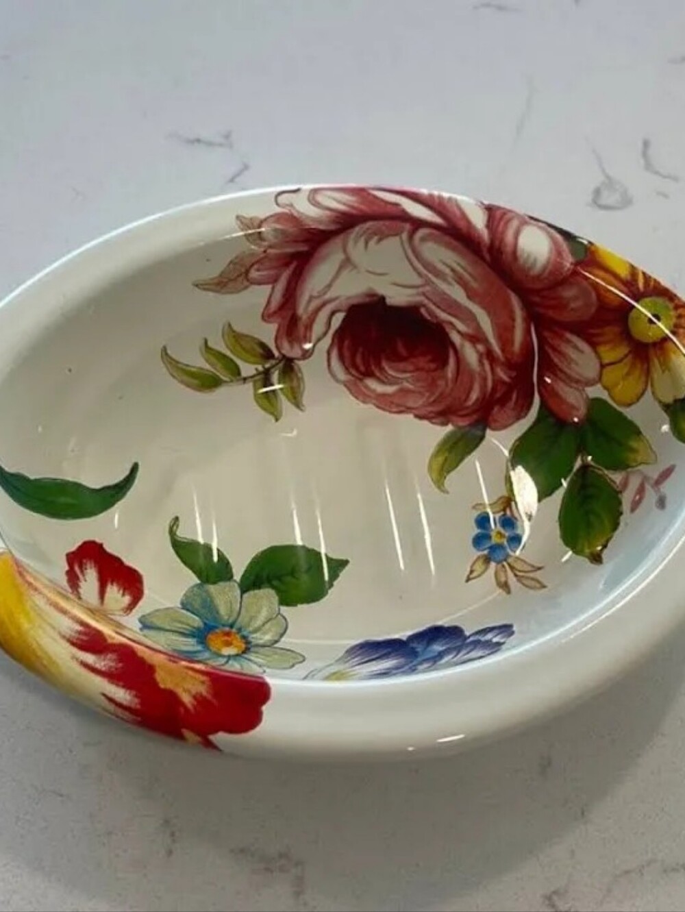 Mackenzie childs Flower Market Enamel Simply Soap Dish